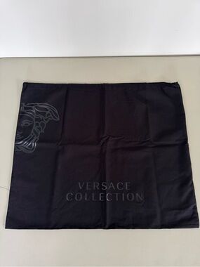 Versace Collection Black Dustbag Medusa Logo Drawstring Designer 23.5x19.5 inch